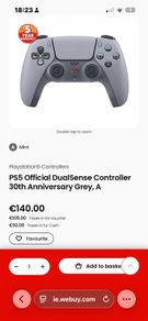 PS5 Official DualSense Controller 30th Anniversary Grey