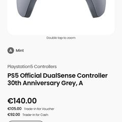 PS5 Official DualSense Controller 30th Anniversary Grey