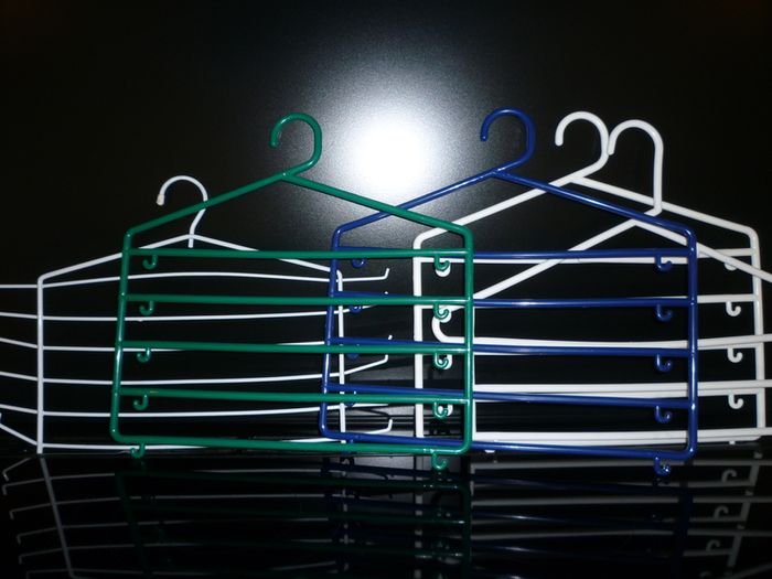 COAT HANGERS & 5 x TROUSER RACKS. Clothes Hangers  Jacket Top Trousers hangers. 6 colours.