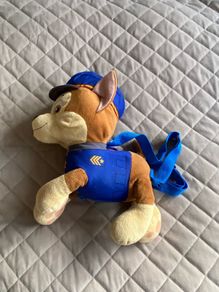 Paw patrol chase backpack soft toy with extra pup