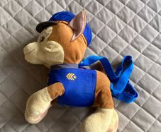 Paw patrol chase backpack soft toy with extra pup