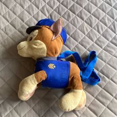 Paw patrol chase backpack soft toy with extra pup
