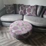 Large couch, swivel armchair and large footstool Image 2
