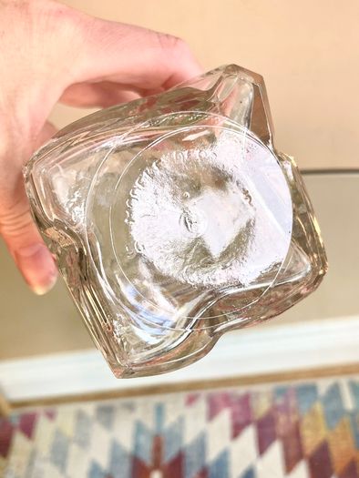 Vintage French Glass Decanter / Carafe, Mid Century, Whitefriars Style