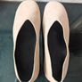 COS beige leather flat shoes Image 7