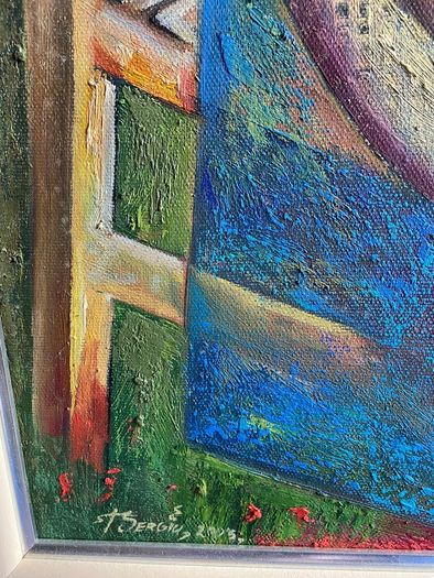 Original signed painting by Sergiu Teleuta, 2005 Romanian Artist