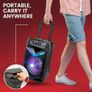 Portable PA Speaker, Bluetooth- Loudspeakers, 600W Rechargeable w/ 10 Subwoofer 1 Tweeter, Pa System w/Wireless Microphone, Dj Speakers, w/Recording Function/Mic Input/Lights/USB/SD/Radio Image 6