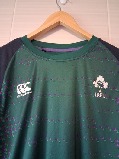 Ireland Rugby Jersey. Official Canterbury IRFU Mens Pre Match Warm Up Jersey. Collect In Dublin Or Receive Via Post.