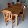Expandable Solid Wood Kitchen Table with 4 chairs Image 2
