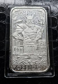 Mason Mint 1oz Silver Bar - Lost City of Atlantis Ocean Emperor Poseidon