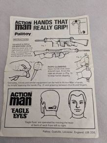 Vintage Action Man Eagle Eyes instructions leaflet
