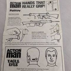 Vintage Action Man Eagle Eyes instructions leaflet