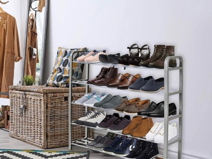 5 Tier Shoe Rack - Shoe Storage Organiser, Quick Assembly No Tools Required, Holds up to 15-20 pairs (L) 75.5cm x (W) 18.5cm x (H) 75.5cm MULTIPLE COLOURS AVAILABLE (FREE POSTAGE)