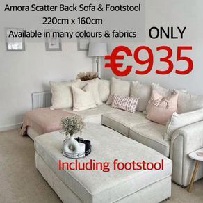 Sofa complete set including beautiful footstool