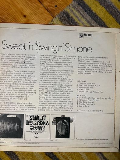 Nina Simone vinyl lp
