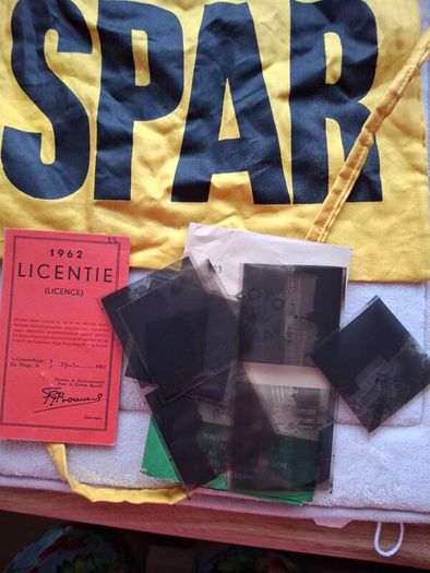 Vintage Cycle Race Tour De France MEMORABILIA PHOTOS &, Negatives ,  FOOD BAG , PROGRAMMES phoenix Park Dublin 1961 , Even 1962 Licenses of a competitor   LAST ONE OF TWO SETS  !