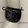 chanel black Resin Crystal Large CC cuff bangle Image 4
