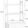 Modern Ladder Style Shelf Bookcase White Image 2