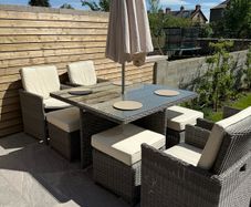 Versatile Rattan Outdoor Dining Set