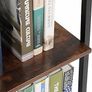 NEW SALE | Bookcase Bookshelf Ladder Shelf 5-Tier Steel Frame Industrial Style Storage Rack Organiser Standing Shelf for Office Study Living Room Bedroom 56x32x172cm Image 6