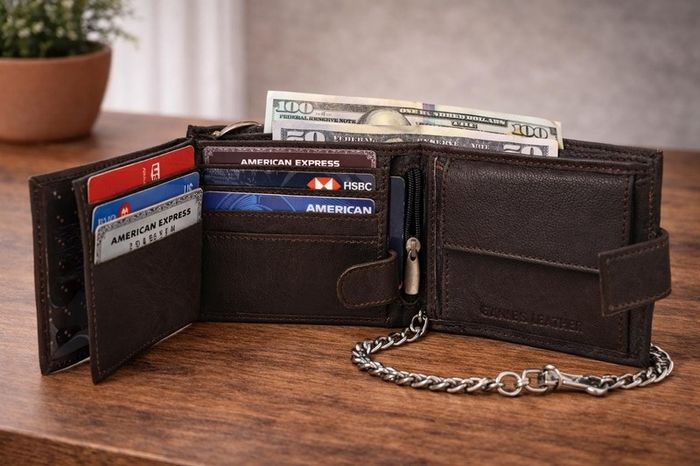 Genuine Leather Wallet Luxury Handmade RFID Secure Wallet