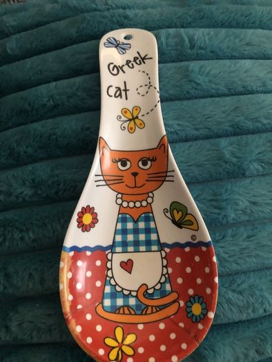 Plastic resting spoon from Greece