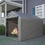 2.2M 1.6M Garden Waterproof Anti-UV Bike Storage Tent Bicycle Motorcycle Shed Shelter Outdoor Backyard Steel Frame PE Cover Zipper Door Large Grey Image 4