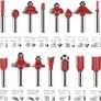 flintronic Router Bit Set, 15PCS 6.35mm 1/4 Inch Shank Tungsten Carbide Tipped Router Bit Set | Wood Milling Saw Cutter | Woodworking Tools Kit with Plastic Case for Home & DIY (FREE POSTAGE) Image 3