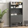 Foldable Computer Desk with Storage Shelves Image 3