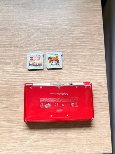 Nintendo 3DS Flame Red Bundle