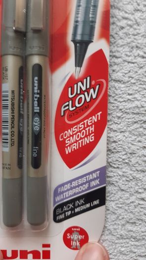 Mitsubishi Uni-Ball Eye UB-157 Black 2pk Home Office School College