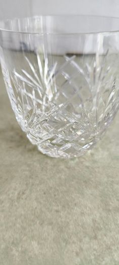 Rare find Waterford Colleen Tumblers: Vintage Cut Crystal Whiskey Narrow Glasses, 9 cm 3 in total each is 40.00 euro.