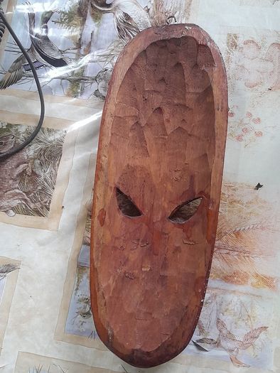 Two Old Hand Carved African Tribal Masks for sale, Measurments in the photos