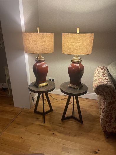 Two lamps with lampshades for sale