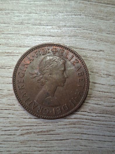 Great Britain UK 1967 Half Penny Elizabeth II Coin - free standard postage