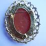 Vintage Cameo Carved  Gold tone Pin Brooch Image 9