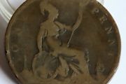 1890 Queen Victoria  'Bun Head Penny' bronze coin
