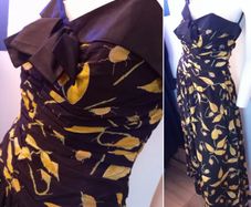 1970s Barbarella Vintage Strapless Dress