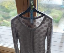 Bohemia Label Ladies Gray Cotton Mix Top Sz L UK14