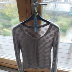 Bohemia Label Ladies Gray Cotton Mix Top Sz L UK14
