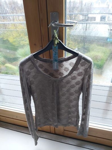 Bohemia Label Ladies Gray Cotton Mix Top Sz L UK14