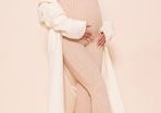 Maternity Oatmeal Long Sleeve Knitted Jumpsuit