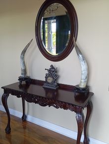 Antique/ vintage console table and mirror