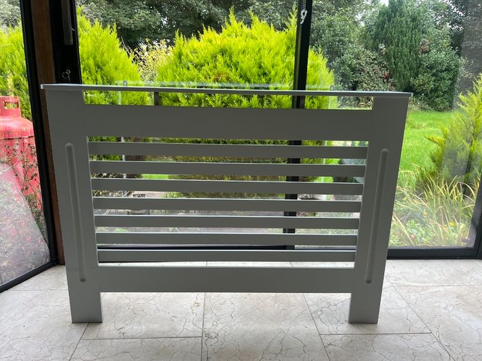 MDF radiator cover in light matte grey