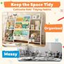 Kids Bookshelf and Toy Storage: 3-Tier Book Shelf Childrens Bookcase - 6 Small Storage Units for Kids Room Image 3