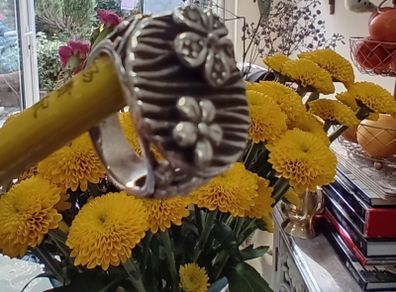 Sterling Silver Flower Ring