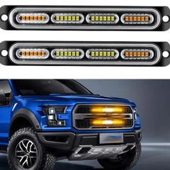 2pcs  Ultra-Slim Amber  LED Emergency Lights