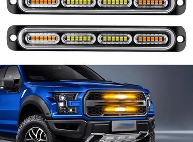 2pcs  Ultra-Slim Amber  LED Emergency Lights