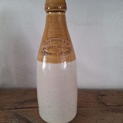 Vintage John Mackay & Co of Edinburgh, Glasgow and Newcastle stoneware beer bottle