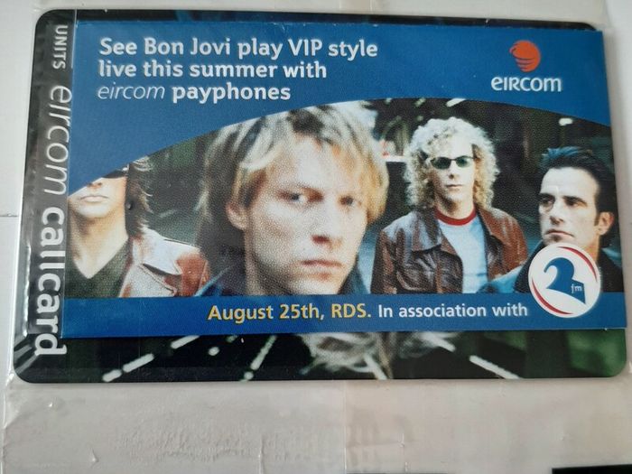 New mint John bon jovi call card